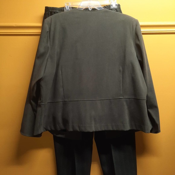 R & K Originals Brushed Olive Khaki Green 3-piece Blazer, Top and Pant set 22W - Picture 4 of 9